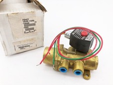 New Asco EF8344G72 110/120V Solenoid Valve Brass 4-Way 3/8" NPT