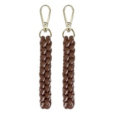 Rope Keychain 2PCS - Boho Bag Keyring - Light Brown Braided Keychain