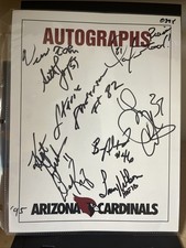 Arizona Cardinals 1995 Team Signed Autograph Poster Larry Wilson Aeneas Williams