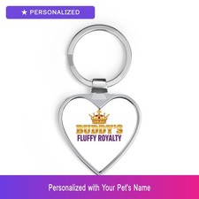 Custom Dog Pet Lover Keychain Personalized Name Heart Shaped Dog Owner