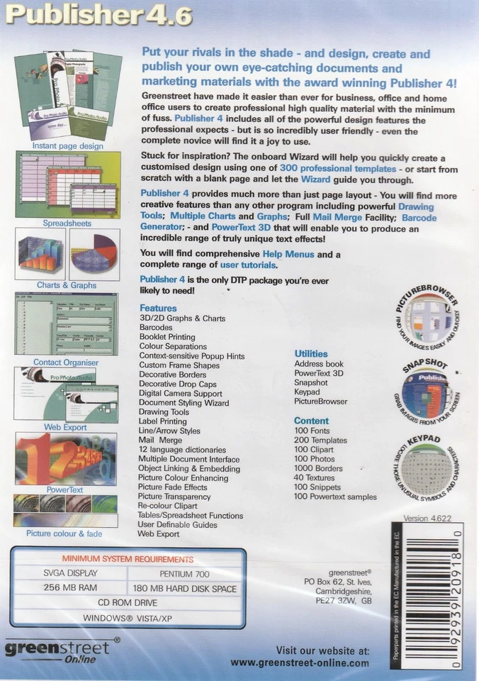 Greenstreet Publisher 4.6 Home & Business (PC CD-ROM) DTP Timeworks Win10,11 - Image 3 of 4