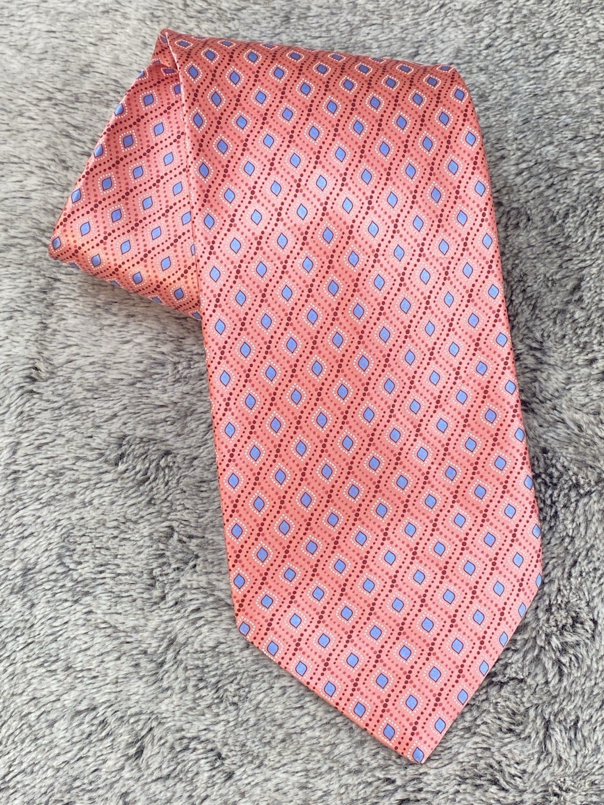 Men's Italo Ferretti Silvi Marina Luxury Silk Tie Italy  Geometric