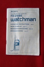 SONY WATCHMAN FD-210BE HANDHELD TV 1983 BEDIENUNGSANLEITUNG MANUAL