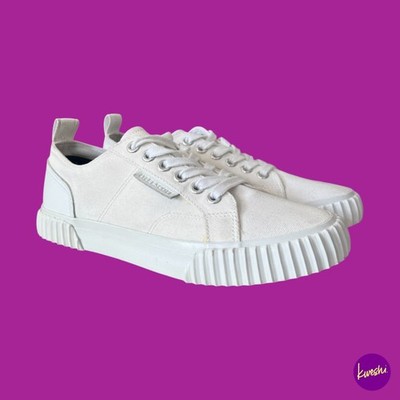 LYLE & SCOTT Damen Mitchell Canvas Sneaker, Wildlederabsatz, weiß flieder, UK 3