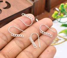 24 Pcs 20X12mm Earring Finding Wire Sterling Silver Plated