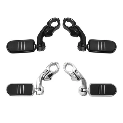 1 1/4" Short Angled Highway Engine Guard Footpegs Pegs Fit For Harley Touring - Bild 1 von 4