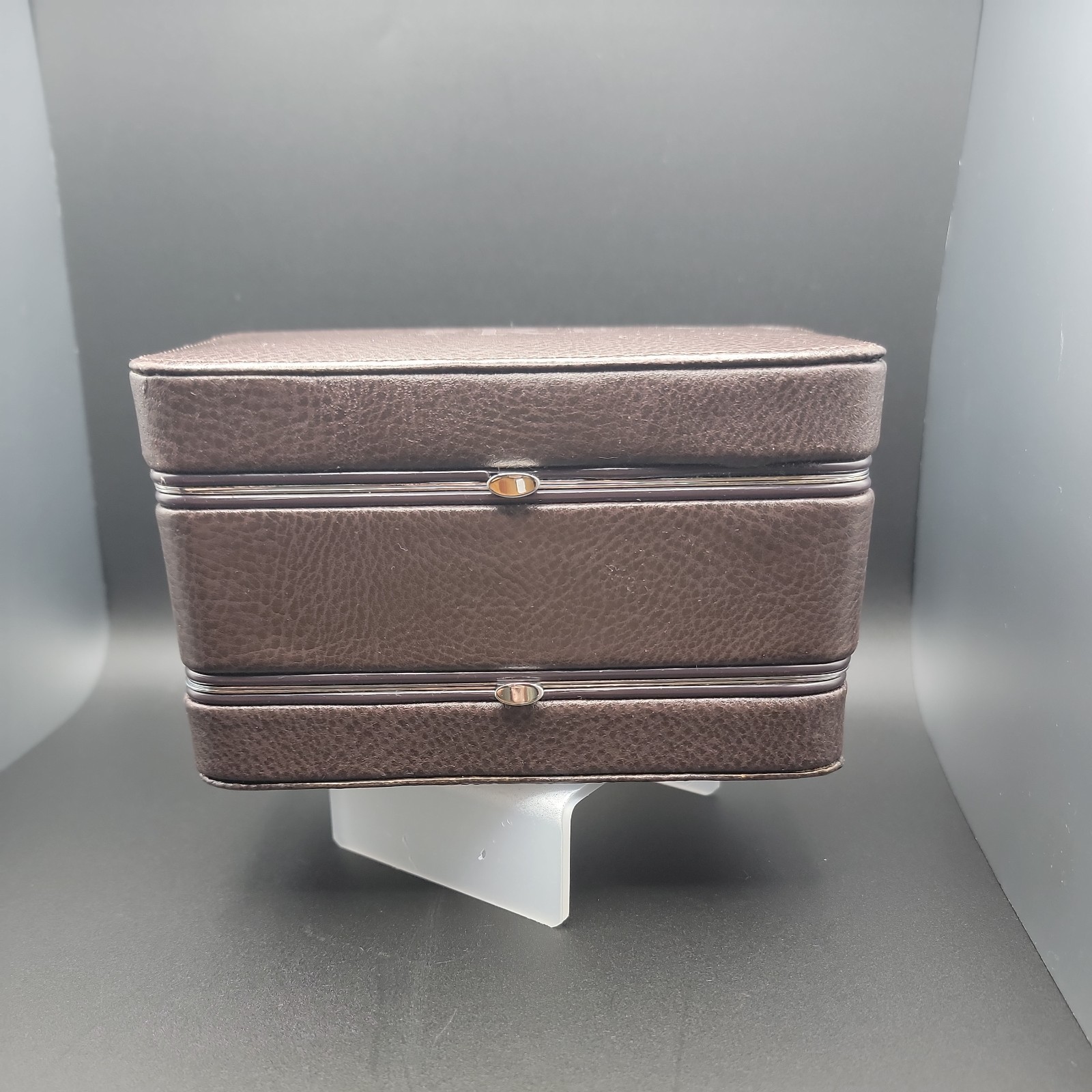 Vintage Mini Portable Travel Bartender Kit Cocktail Bar Set W/ 2-Sided Snap Case