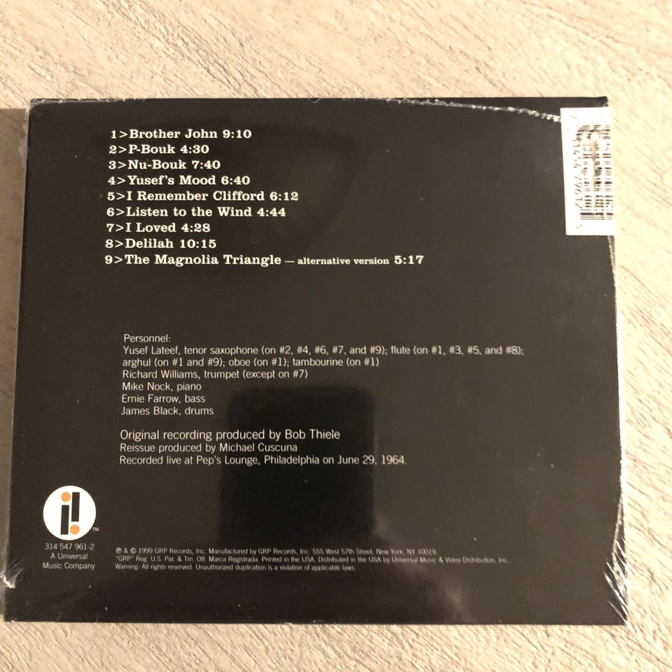 Yusuf Lateef Live At Pep’s Volume Two CD 1999 SEALED Impulse! Remastered - Image 2 of 4