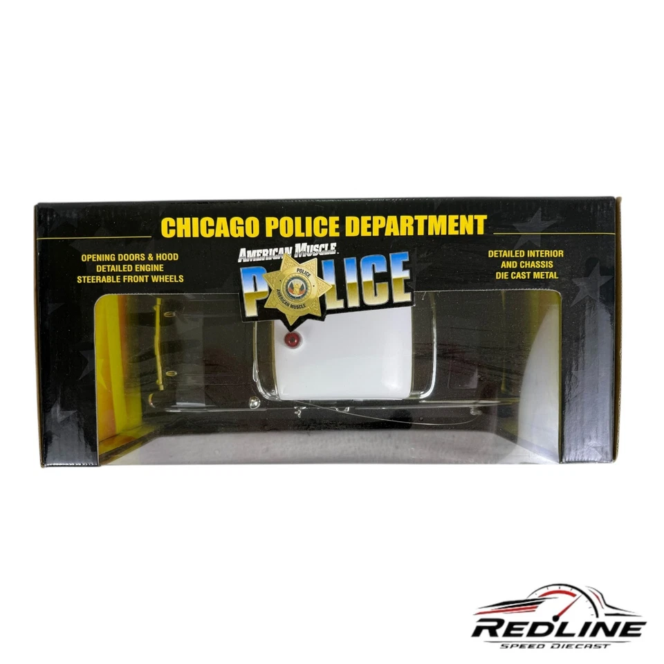 🔥🔥Ertl American Muscle 1957 Chevrolet Belair Black Chicago Police 1:18 C3🔥🔥 - Image 3 of 4
