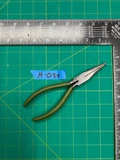 Vintage Utica 6.75" Bell Systems Needle Nose Pliers W/Green Handle No.226, USA