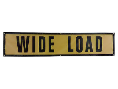 Oversize Warning Products - Grommet Wide Load Sign 18'' x 84'' | Safety Flag