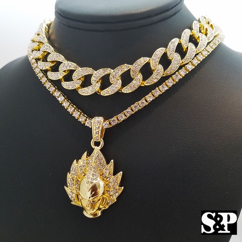 Gold Plated Alloy Cubic Zirconia VEGETA 