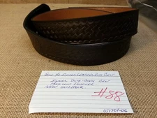 Unknown MFG Leather Inner Wear Duty Belt Hook/Loop Buckle Fastener Size 40