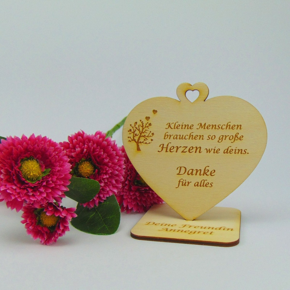 Dankeskarte Mit Goldenem Herz-Design – Für Familie & Freunde, 150x150 Mm, Innen Leer, Inkl. Umschlag
