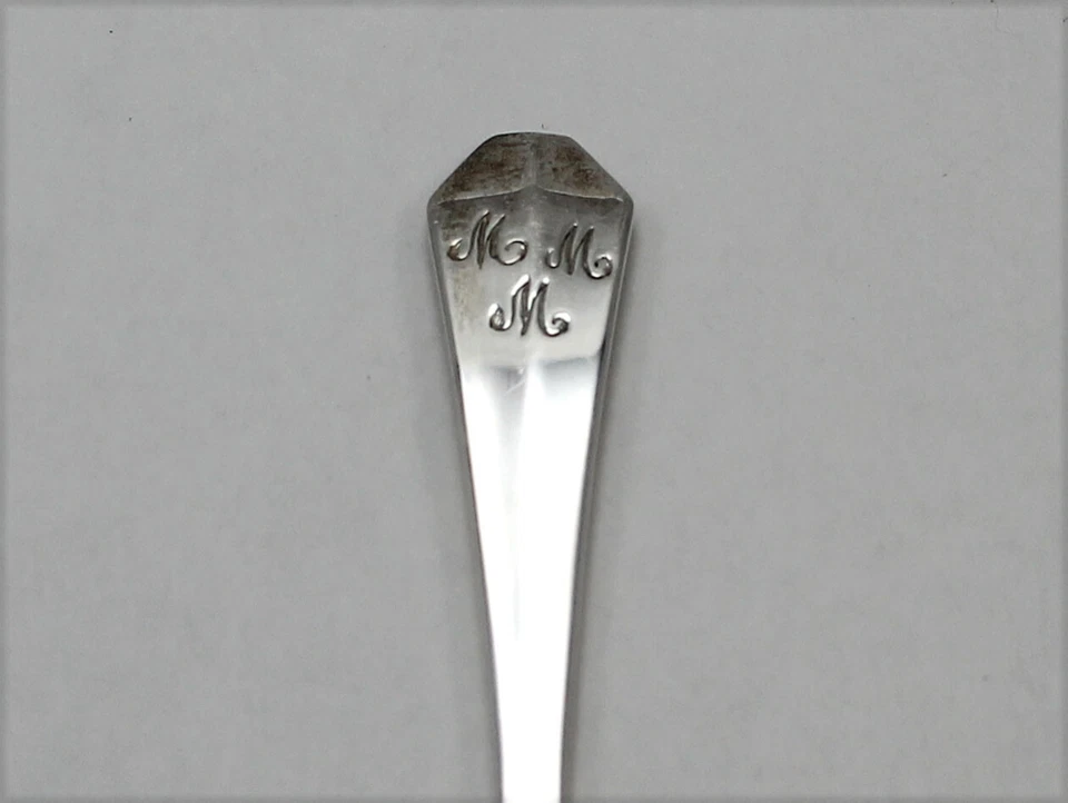 Cucharas Demitasse Dominick & Haff Queen Anne-Plain de plata esterlina - con monograma Foto 3 de 4