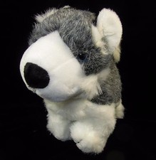 Giftco Husky Gray White Puppy Dog Blue Eyes Plush Soft Toy Stuffed Animal 8"