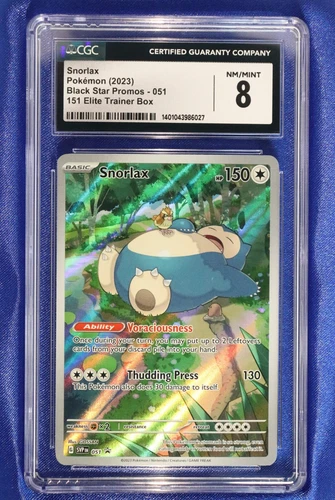 Snorlax 051 CGC 8 NM-MT Black Star Promos Pokemon 2023