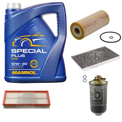 FEBI BILSTEIN Inspektionspaket 5L MANNOL Special Plus 10W-30 für VW Golf IV 1J1