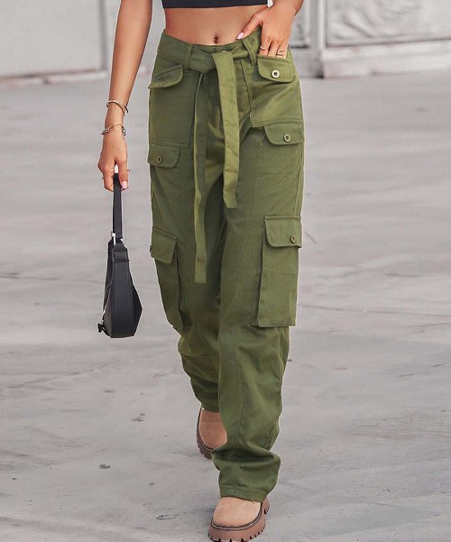 La Mode Army Green Cargo Pants Size M | eBay