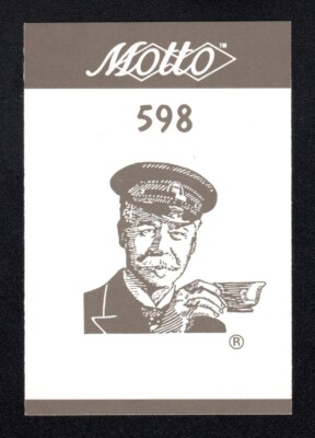 Lipton Tea Vintage 1987 Motto Game Trivia Card #598