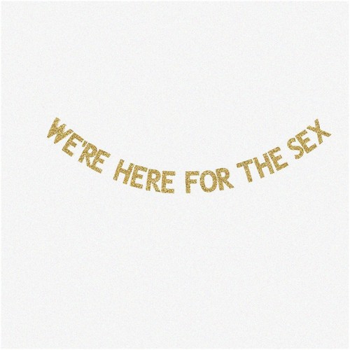 Glitzernde Überraschung: Lustiges Gender Reveal Party Banner & goldene Papiergirlande - perfekt - Bild 1 von 4