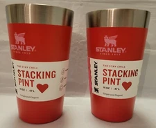 2x Stanley Stacking Pint Valentines Day Target Exclusive - Red 16 Oz Cup Tumbler