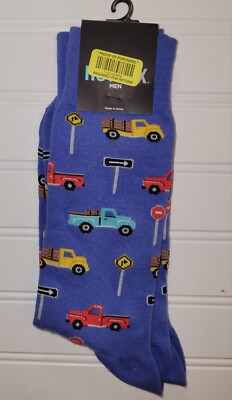 New Pickup Trucks Men's Crew Socks Blue Hot Sox Trucking Fashion