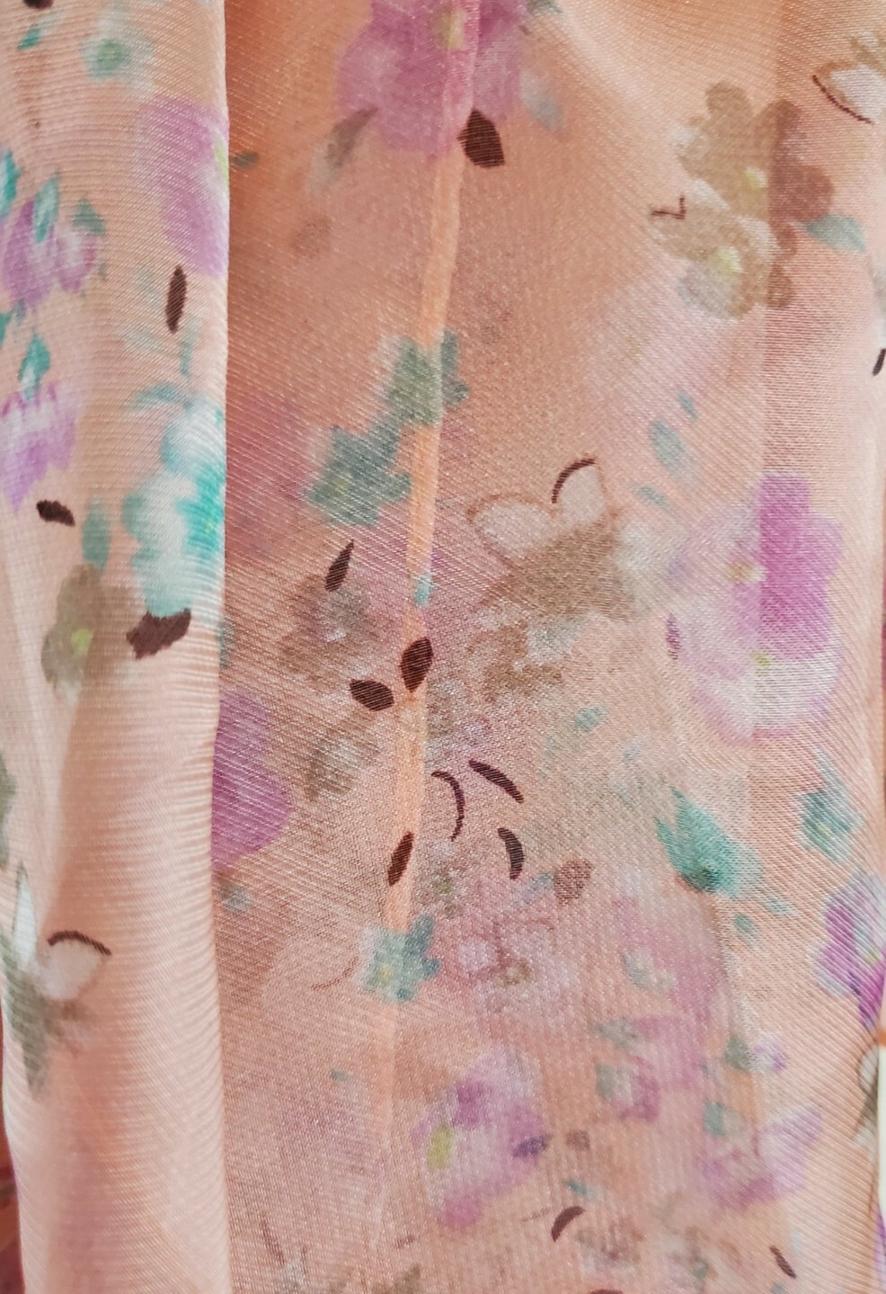 NEW Cejon Womens Babys Breath Oversized Scarf Wrap Coral Pink Floral