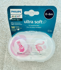 Philips Avent Orthodontic Pacifiers Ultra Soft 0-6 Pink Swan Dreams 2pk