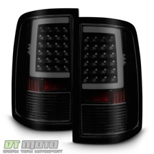 Black Smoke 2009-2018 Dodge Ram 1500 10-18 2500 3500 Led Tube Tail Lights Lamps