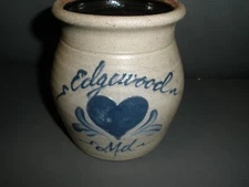 1992 Vintage Rowe Pottery Crock 4.5"x3.5" EDGEWOOD MD