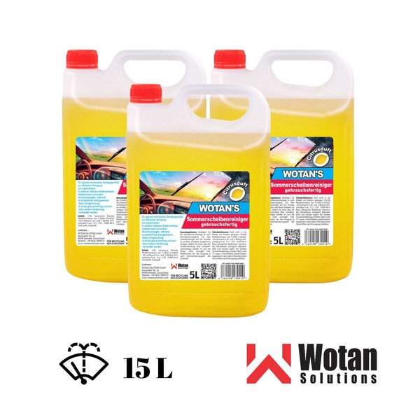 15 Liter Scheibenreiniger Sommer Wischwasser Citrusduft 3 X 5 L Auto-image
