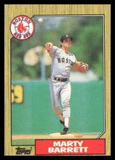 1987 Topps #39 Marty Barrett Boston Red Sox Baseball Card
