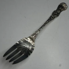 Durgin Sterling Silver - Heraldic (1888) - Large 9" Salad Serving Fork