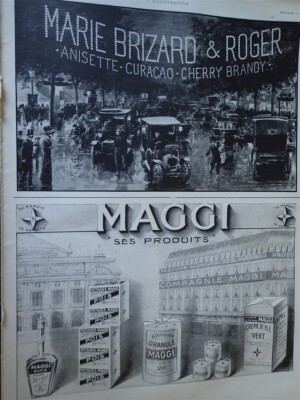 MARIE BRIZARD & ROGER + MAGI Reklame Papier ILLUSTRATION 1911