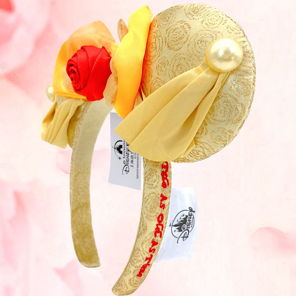 Disney~La Bella y la Bestia Orejas de Minnie Bella+Carruaje de Cenicienta Reloj de Medianoche Oreja Foto 4 de 4