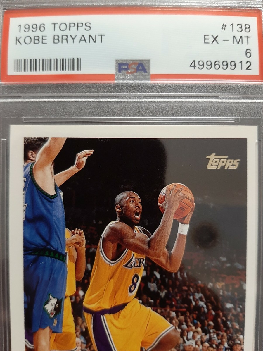 1996 Topps Kobe Bryant #138 Rookie Card PSA 6 EX - MINT