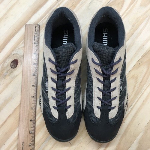 Shimano Sneaker Womens 39 Beige Lace Up Cycling Casual Comfort Leather SHM020 - Picture 8 of 18