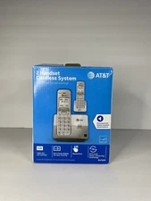 AT&T EL51203 Silver DECT 6.0 Expandable 2 Handset Cordless Phone System