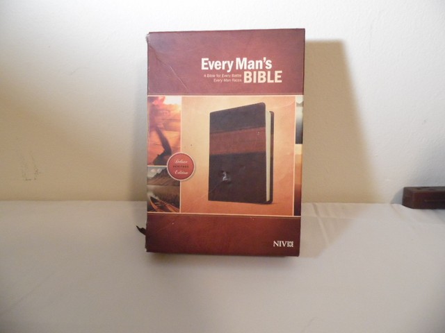 NIV Every Mans Devotional Bible - Brown LeatherLike - $49.99 Retail