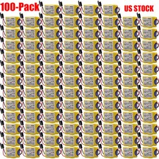 100x 6V BR-2/3AGCT4A Battery For FANUC A98L-0031-0025 PLC CNC Machine w/Plug US