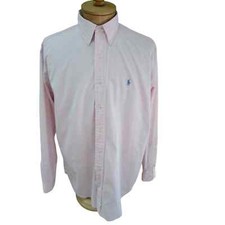 Ralph Lauren Classic L long sleeve button front shirt pink