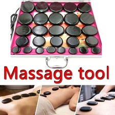 28pcs Hot Stone Stone Set Massage Tool Massage Hot Stone Heater Massage Kit
