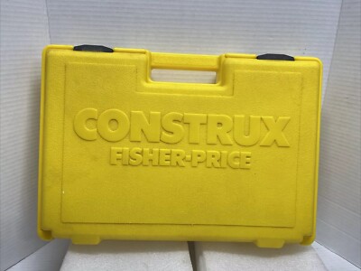 Fisher Price Construx Yellow Storage Case Vintage Made In USA 16x11''