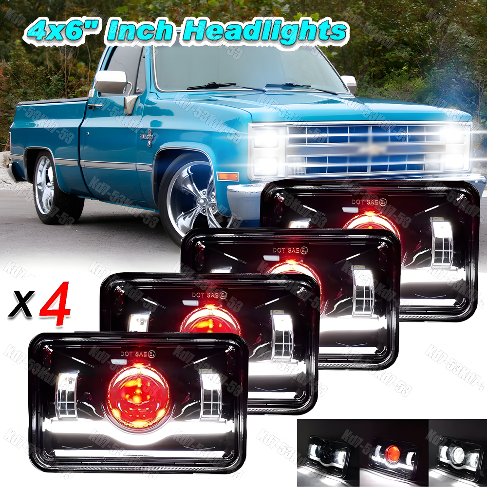 1980-1986 Chevy C10 LED Headlights 4x6
