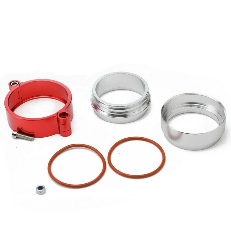 New 3 inch 76mm Aluminum V-Band Clamp w/ Flange Kit For Intercooler Intake Pipes - Bild 4 von 4