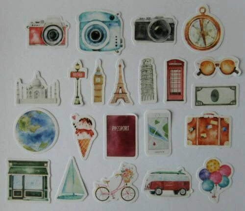 Bastel-Sticker & -Stickerbögen Urlaub und Reisen-Thema