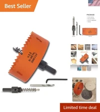 3-3/4 Inch Bimetal Hole Saw & Arbor Set - Precision Cutting for Wood & Metal