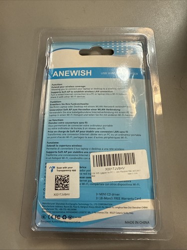 Anewish Dual Band Wireless USB WiFi Adapter 11 AC 600 5.8GHz and 2.4GHz - Picture 2 of 2