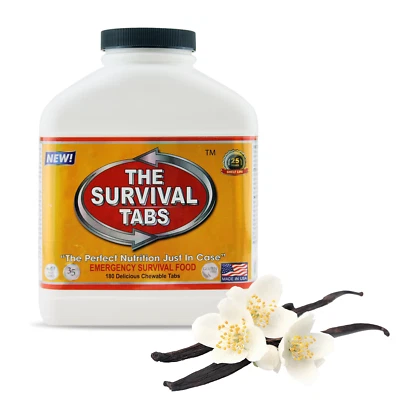 THE SURVIVAL TABS Survival food 25 years shelf life survival meal vanilla